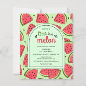 Papier Budget One in a Melon 1st Birthday Invitation (Devant)