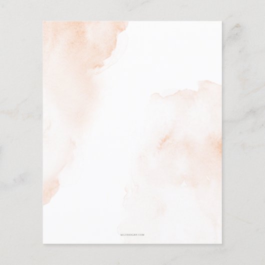 Papier Budget One Sweet Peach First Birthday Invitation (Dos)