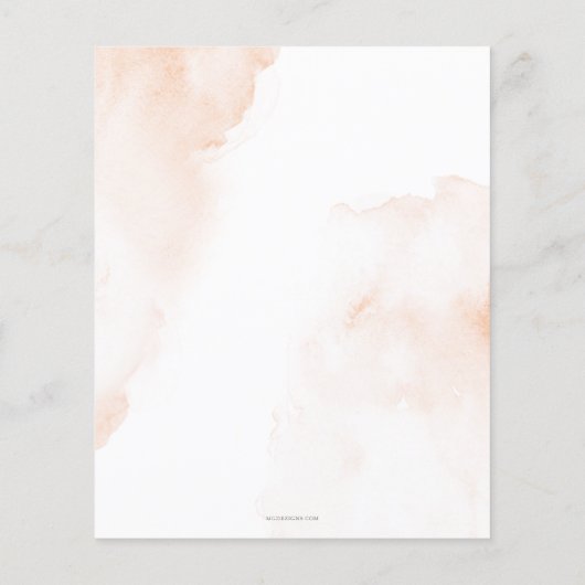 Papier Budget One Sweet Peach First Birthday Invitation (Dos)