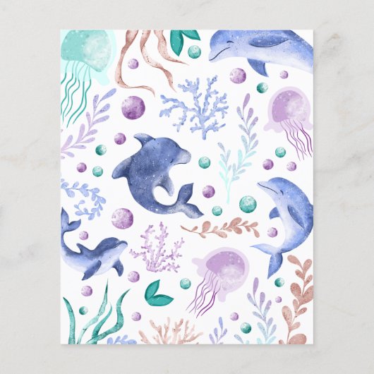 Papier Budget Oneder Sea Dolphin Retro Premier anniversai (Dos)