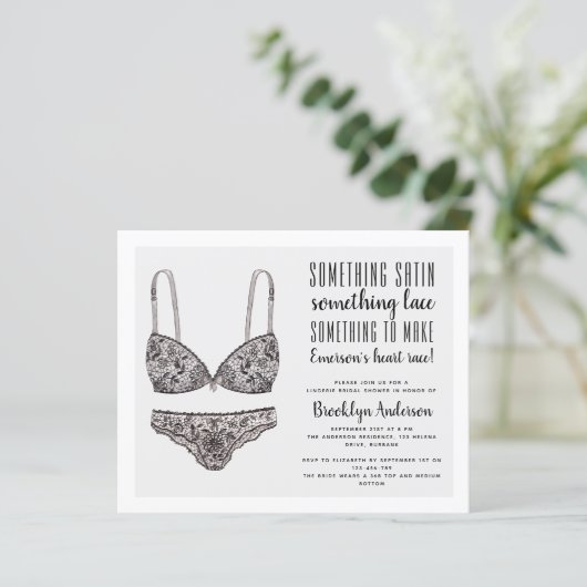 Papier BUDGET Ooh La Lingerie Douche Invitation (Debout devant)