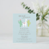 Papier Budget Ooh La Llama Baby shower mignon bleu & marr (Debout devant)