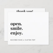 Papier Budget Open Smile Profitez des bijoux (Devant / Derrière)