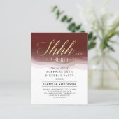 Papier Budget Or Bourgogne Aquarelle Surprise Anniversair (Debout devant)