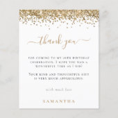 Papier Budget Or Glitter Photo Merci Sweet 16 (Devant)