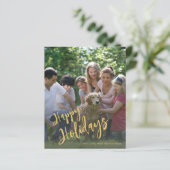 Papier Budget or Happy Holidays photo Holiday Card (Debout devant)