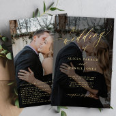 Papier Budget or script QR photo faire-part de mariage