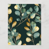 Papier Budget Or Vert Pailleté Eucalyptus Mariage (Dos)