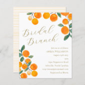 Papier Budget Orange Agrumes Fruit Invitation de Brunch (Devant / Derrière)