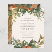 Papier budget Orange agrumes mariage floral enregistrer l (Devant / Derrière)