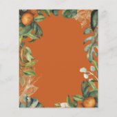 Papier budget Orange agrumes mariage floral enregistrer l (Dos)
