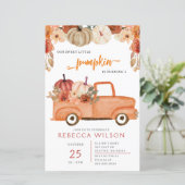 Papier Budget Orange Little Citrouille Premier anniversai (Debout devant)