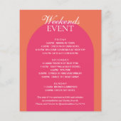 Papier Budget Orange Rose Arch Girls Weekend Bachelorette (Dos)