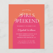 Papier Budget Orange Rose Arch Girls Weekend Bachelorette (Devant)
