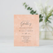 Papier BUDGET Orange Yellow Script Mariage (Debout devant)
