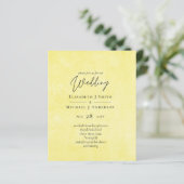 Papier BUDGET Orange Yellow Script Mariage (Debout devant)