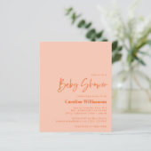 Papier Budget Oranges Fruit Aquarelle Baby shower rose (Debout devant)