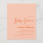 Papier Budget Oranges Fruit Aquarelle Baby shower rose (Devant)