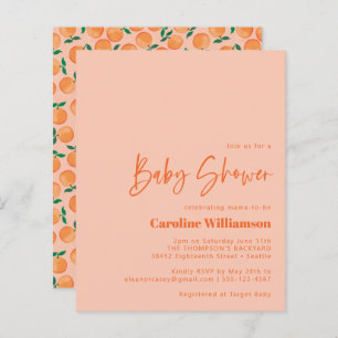 Papier Budget Oranges Fruit Aquarelle Baby shower rose