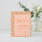 Papier Budget Oranges Fruit Cute Baby shower Invitation (Debout devant)