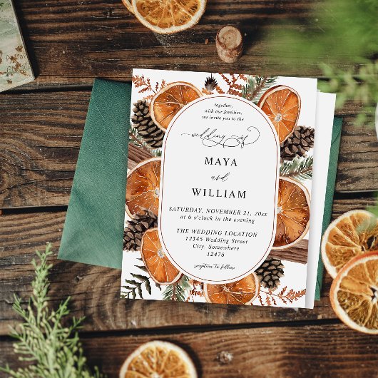 Papier Budget Oranges Rustique Mariage de vacances