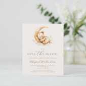 Papier Budget Over the Moon Ours Code QR Baby Shower (Debout devant)