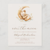 Papier Budget Over the Moon Ours Code QR Baby Shower (Devant)