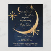 Papier Budget Over the Moon starry night Baby shower (Devant)