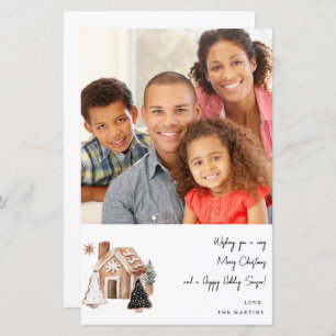 Papier Budget Pain d'épice Maison et Cookies de Noël Note