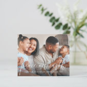 Papier Budget Paix sur Terre Photo Noël (Debout devant)