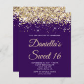 Papier Budget Pale Gold Parties scintillant Purple Sweet  (Devant / Derrière)