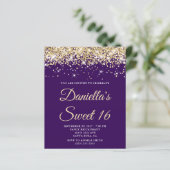 Papier Budget Pale Gold Parties scintillant Purple Sweet  (Debout devant)