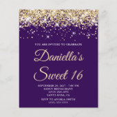 Papier Budget Pale Gold Parties scintillant Purple Sweet (Devant)