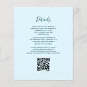 Papier Budget Pale Turquoise Gold Agate QR Code Mariage (Dos)