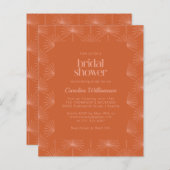 Papier Budget Palm Botanique Burnt Orange Fête des mariée (Devant / Derrière)