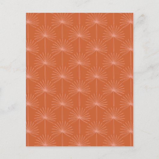 Papier Budget Palm Botanique Burnt Orange Fête des mariée (Dos)
