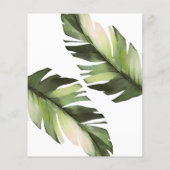 Papier Budget Palm Leaf Faire-part de mariage tropicale (Dos)