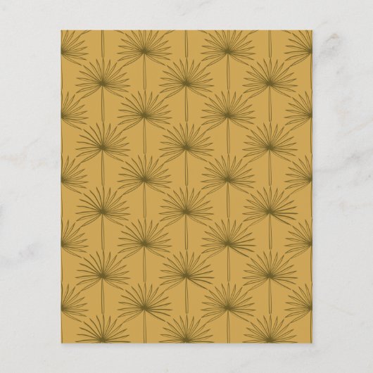 Papier Budget Palm Leaf Fête des mariées de moutarde bota (Dos)