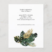 Papier Budget Palm Leaf & Gold Green 1 Fête des mariées (Dos)