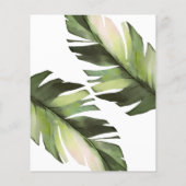 Papier BUDGET Palm Tropical Floral Faire-part de mariage (Dos)