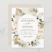 Papier Budget Pampas Boho Eucalyptus Mariage (Devant / Derrière)