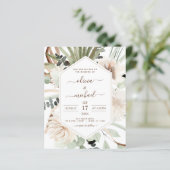 Papier Budget Pampas Boho Eucalyptus Mariage (Debout devant)