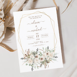 Papier Budget Pampas Boho Eucalyptus Mariage