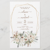 Papier Budget Pampas Boho Eucalyptus Mariage (Devant)