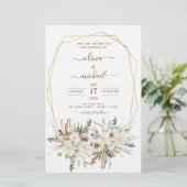 Papier Budget Pampas Boho Eucalyptus Mariage (Debout devant)