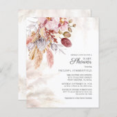 Papier Budget Pampas Fleurs séchées Grass Baby shower fil (Devant / Derrière)