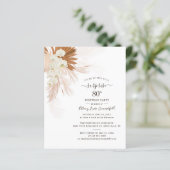 Papier Budget Pampas Grass 80e Anniversaire Fête Invitati (Debout devant)