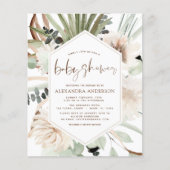 Papier Budget Pampas Grass Baby shower Boho Eucalyptus (Devant)