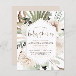 Papier Budget Pampas Grass Baby shower Boho Eucalyptus