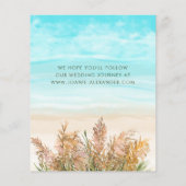 Papier Budget Pampas Grass Beach Wedding Enregistrer la d (Dos)